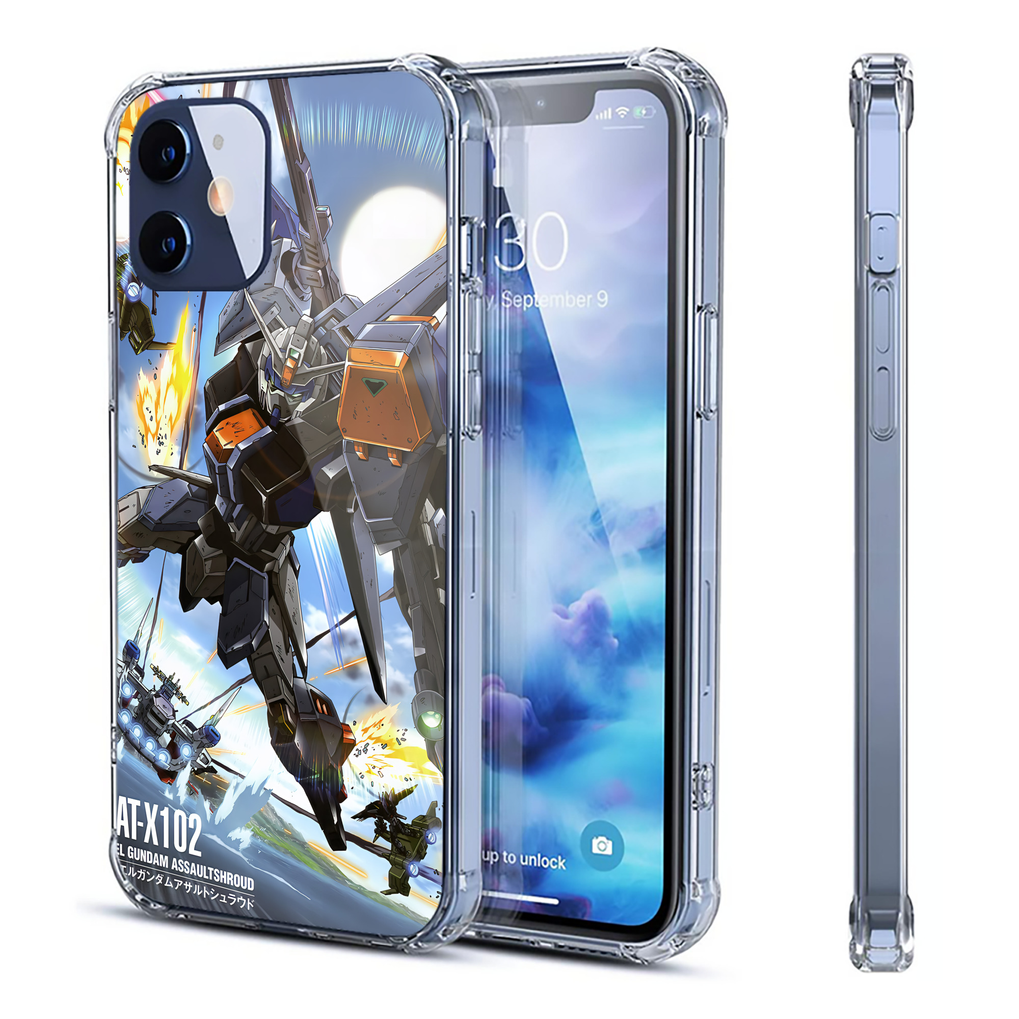 （画像用） 機動戦士ガンダム Mobile Suit Gundam 【iPhone 12シリーズ対応】透明スマホケース（クリアソフトケース）